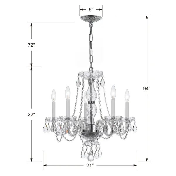 Traditional Crystal 21" Chandelier - Image 10