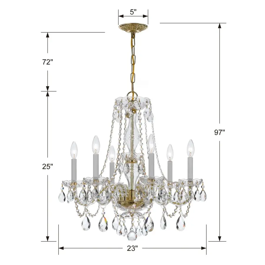 Traditional Crystal 23" Chandelier - Image 16
