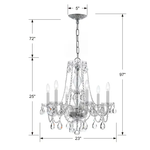 Traditional Crystal 23" Chandelier - Image 5