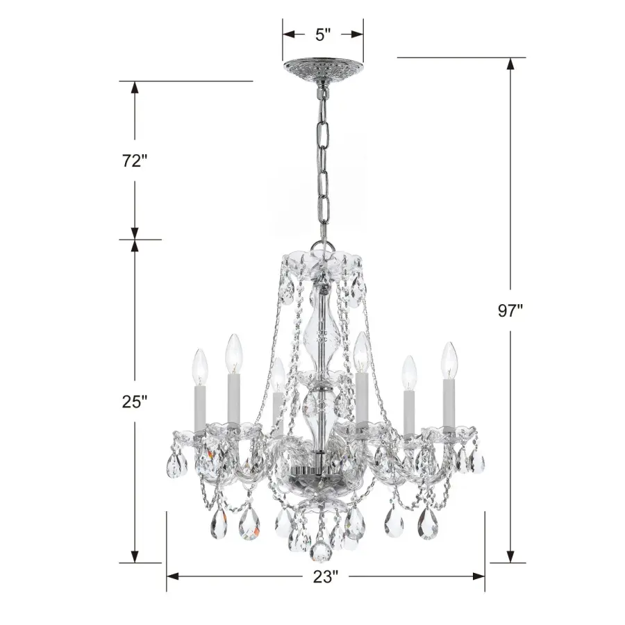 Traditional Crystal 23" Chandelier - Image 5