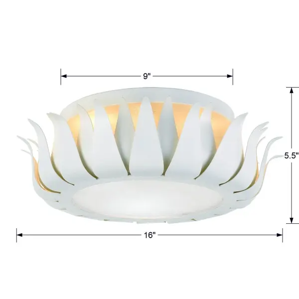 Broche 16" Flush Mount in Antique Gold - Image 7
