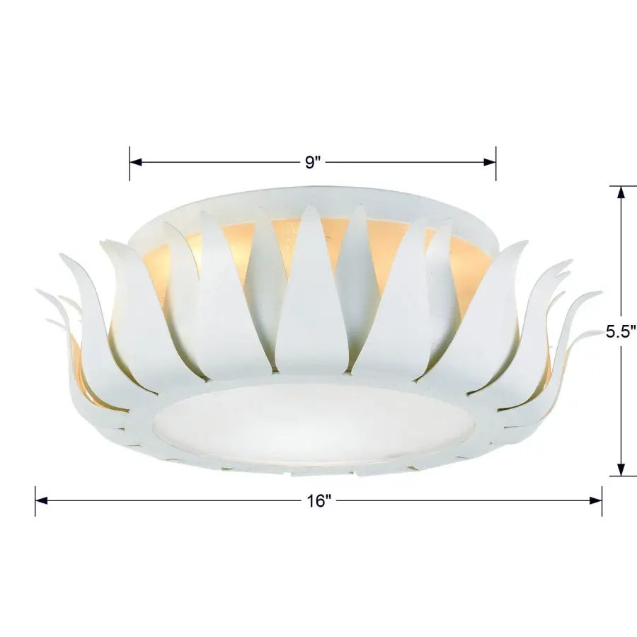 Broche 16" Flush Mount in Antique Gold - Image 7