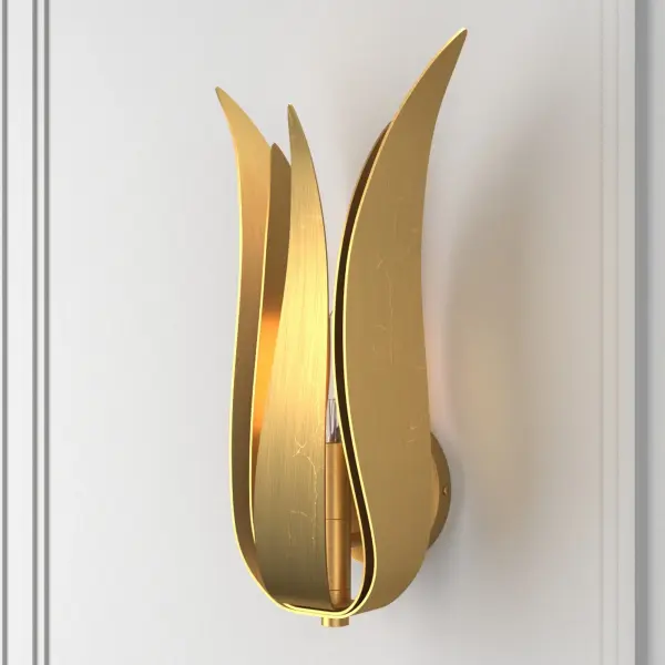 Broche 8" Antique Gold Sconce - Image 6