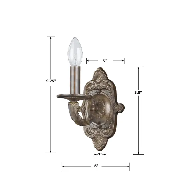 Paris Market 5" Sconce in Antique White - Image 8