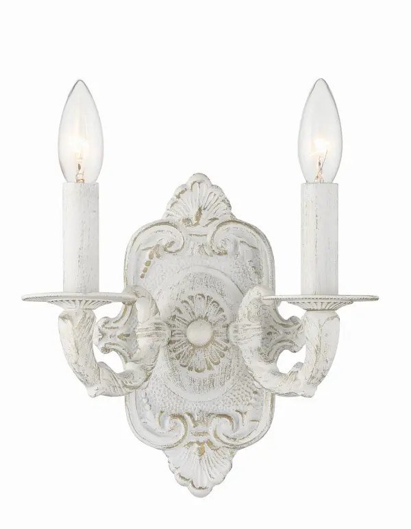 Paris Market 10" Antique White Sconce - Image 1