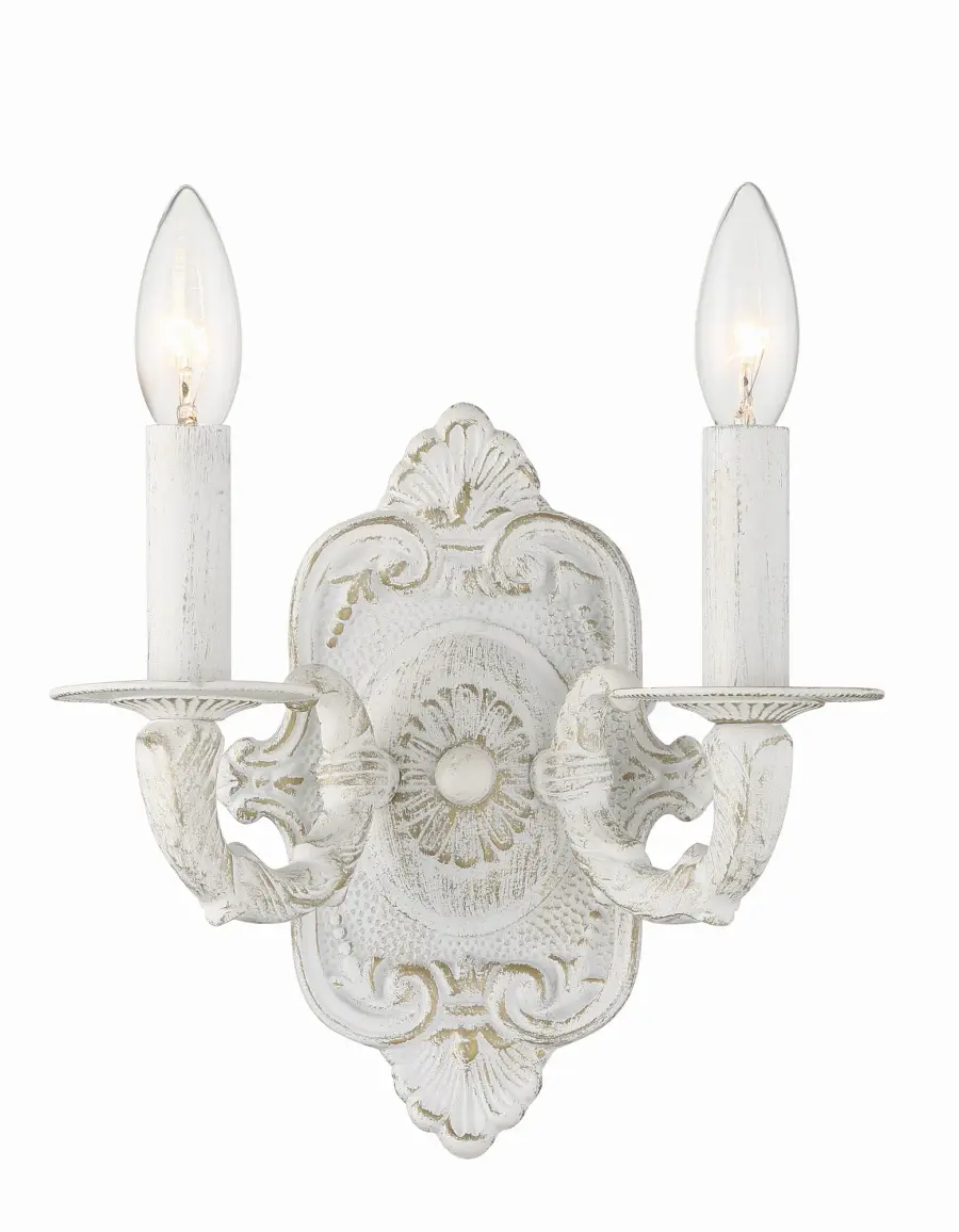 Paris Market 10" Antique White Sconce - Image 1