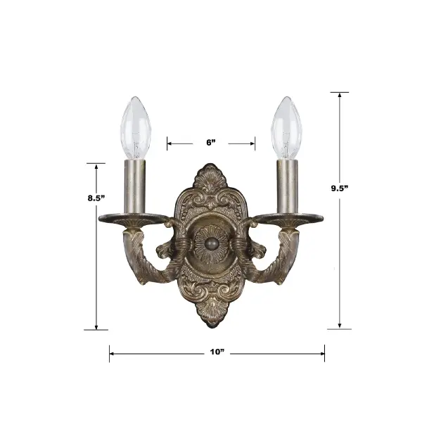 Paris Market 10" Antique White Sconce - Image 8