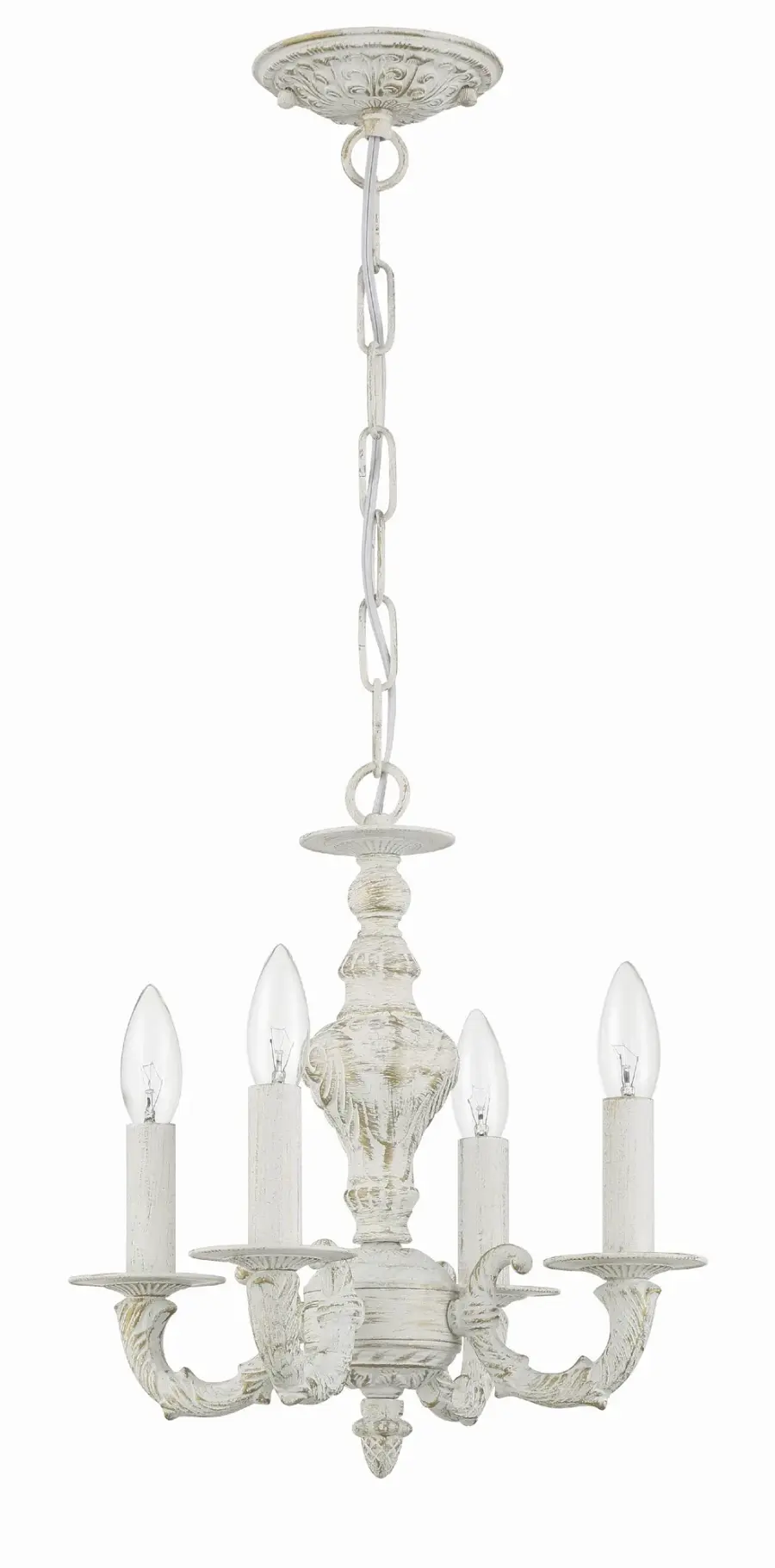 Paris Market 13.5" Chandelier in Antique White - Image 2