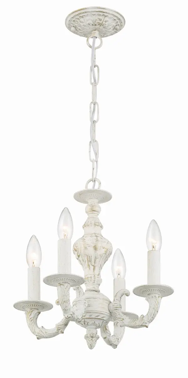 Paris Market 13.5" Chandelier in Antique White - Image 3
