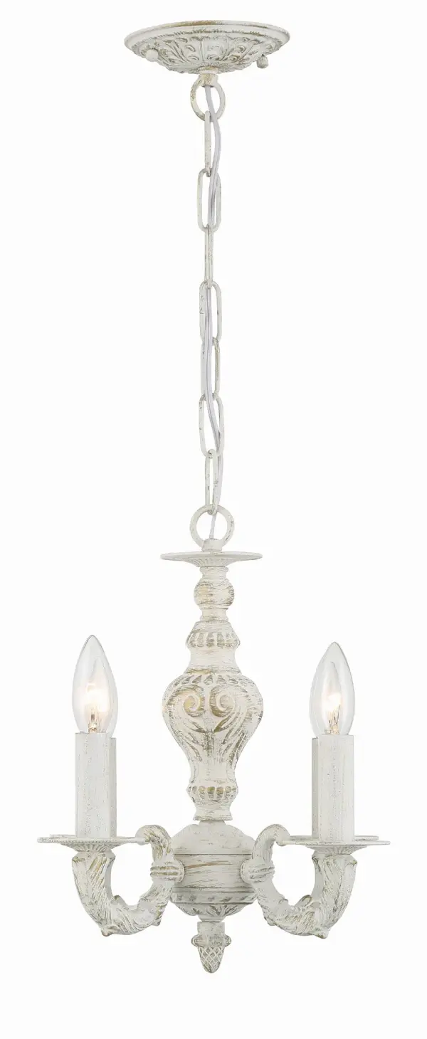 Paris Market 13.5" Chandelier in Antique White - Image 4