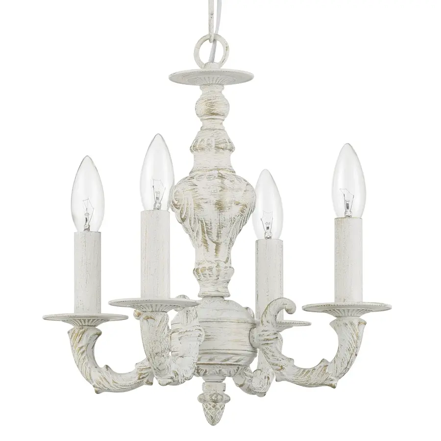 Paris Market 13.5" Chandelier in Antique White - Image 5