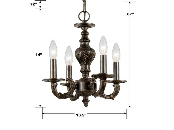 Paris Market 13.5" Chandelier in Antique White - Image 9