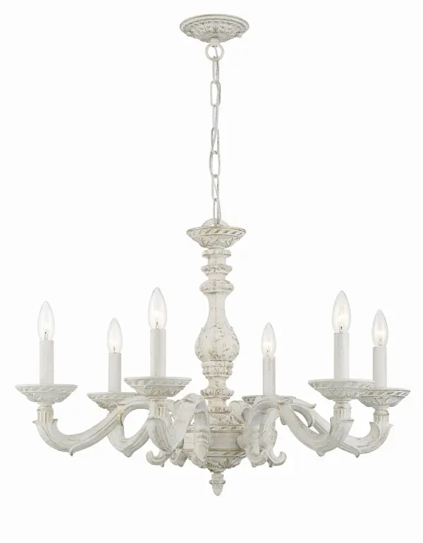 Paris Market 28" Chandelier in Antique White - Image 2