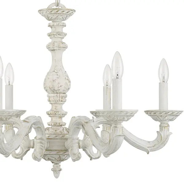 Paris Market 28" Chandelier in Antique White - Image 5