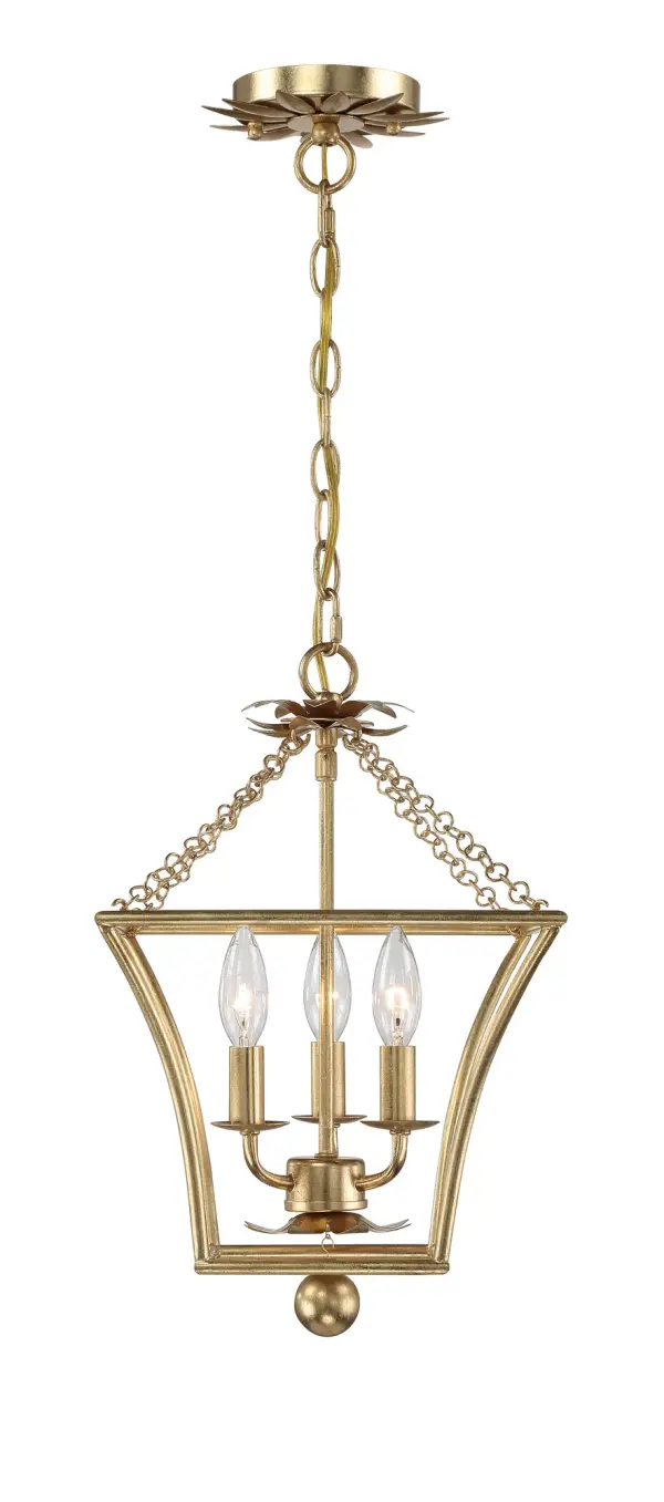 Broche 11" Chandelier in Antique Gold - Image 4