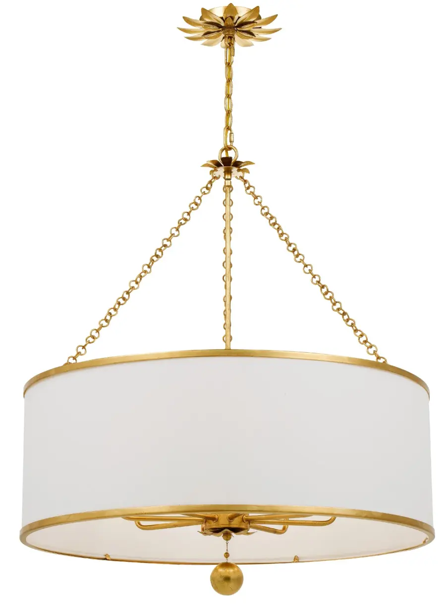 Broche 29" Chandelier in Antique Gold - Image 1