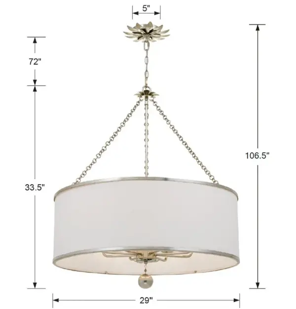 Broche 29" Chandelier in Antique Gold - Image 14