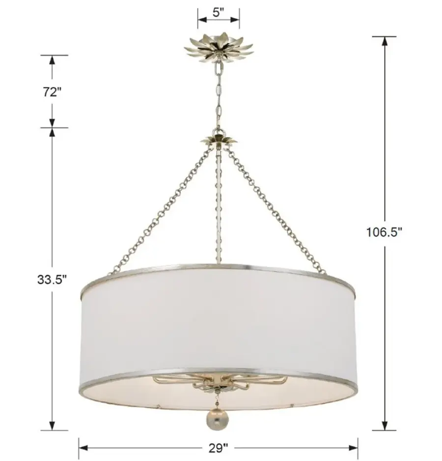 Broche 29" Chandelier in Antique Gold - Image 14