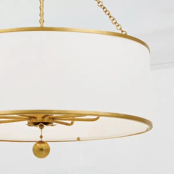 Broche 29" Chandelier in Antique Gold - Image 3