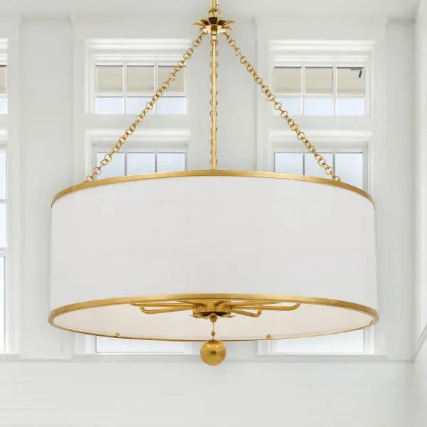 Broche 29" Chandelier in Antique Gold - Image 6