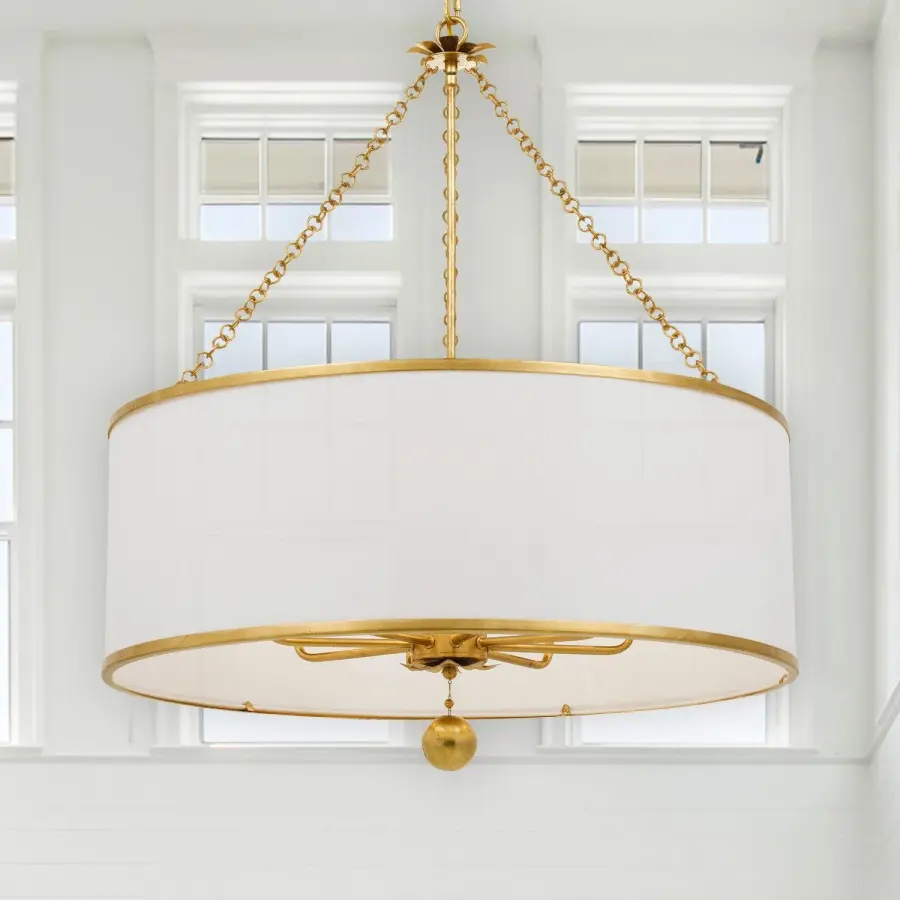 Broche 29" Chandelier in Antique Gold - Image 6