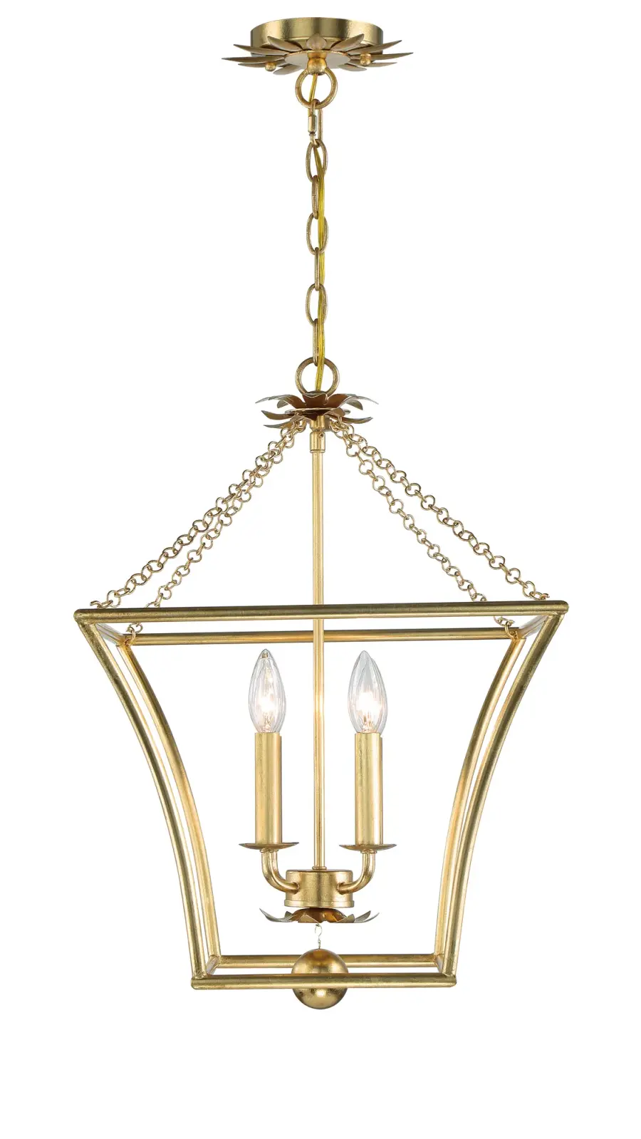 Broche 16" Chandelier in Antique Gold - Image 4