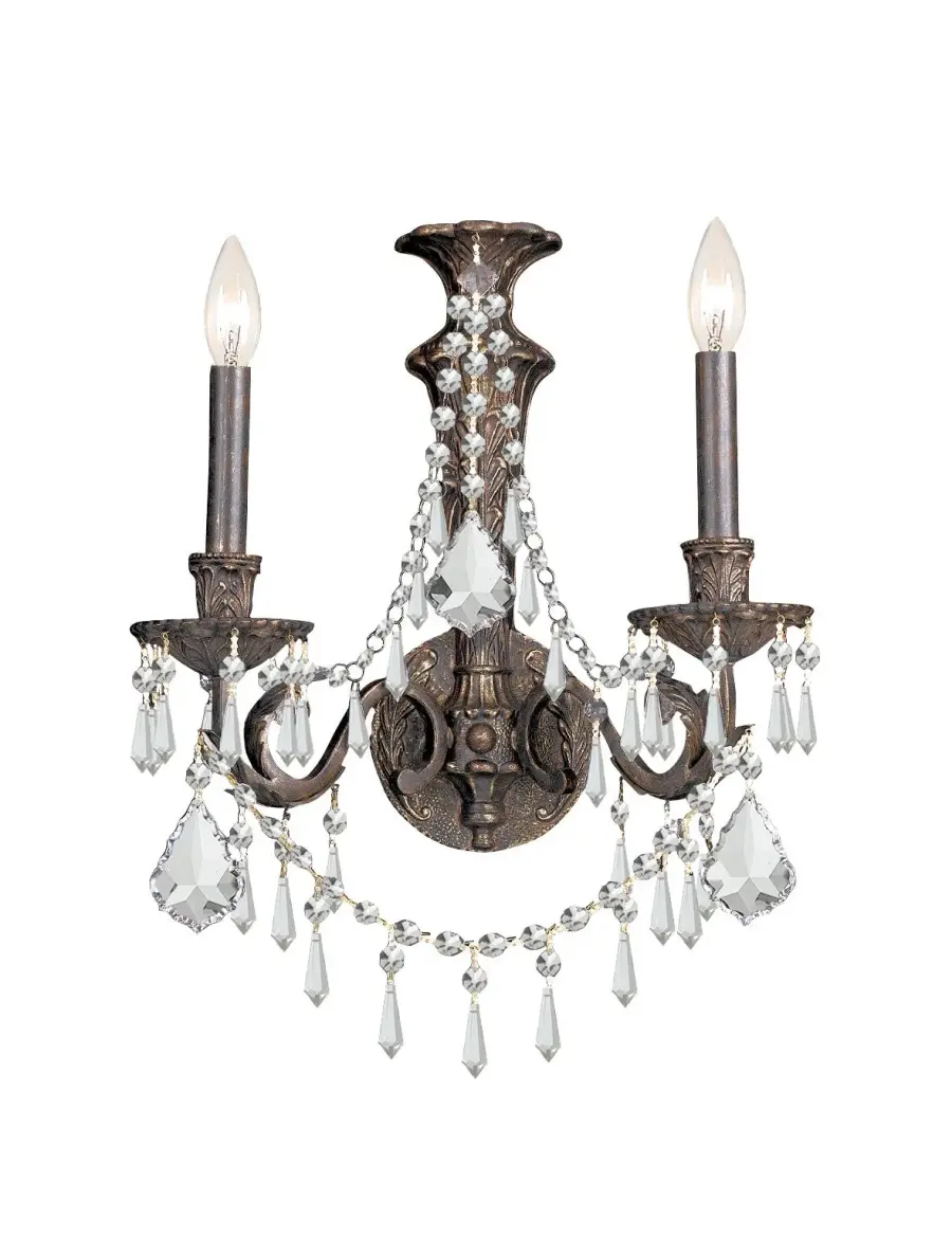 Vanderbilt 15" Crystal Wall Sconce - Image 1