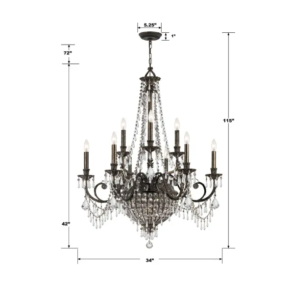 Vanderbilt 34" Crystal Chandelier - Image 2