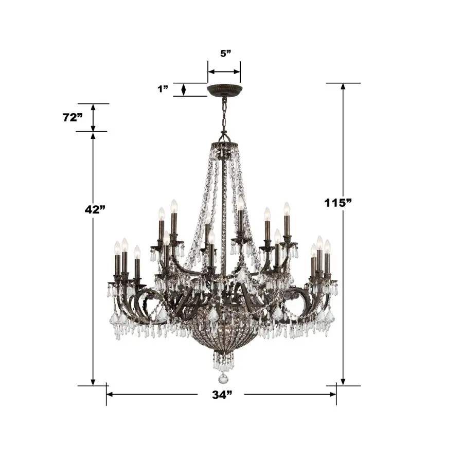 Vanderbilt 44" Crystal Chandelier - Image 2