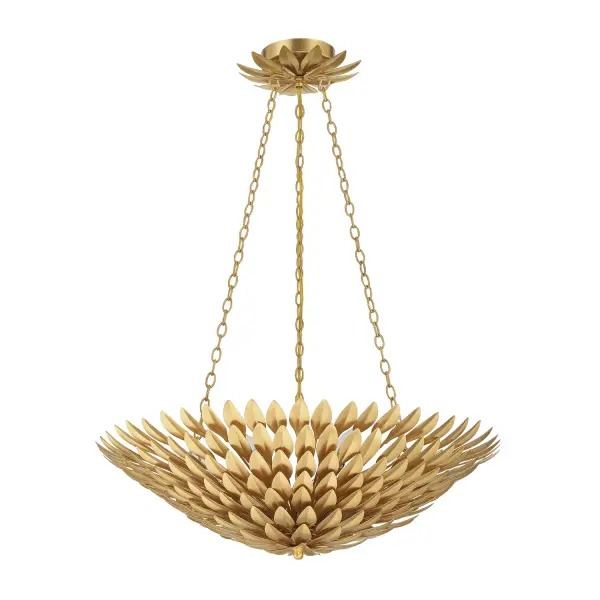 Broche 24.5" Antique Gold Chandelier - Image 3