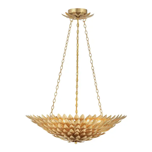 Broche 24.5" Antique Gold Chandelier - Image 4
