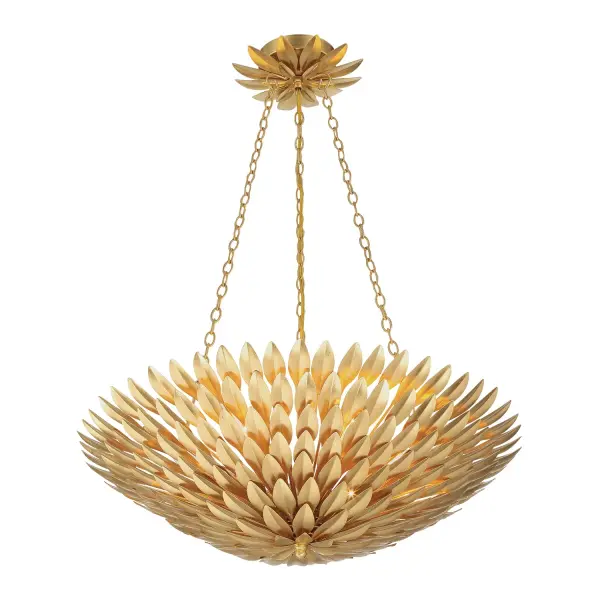 Broche 24.5" Antique Gold Chandelier - Image 5