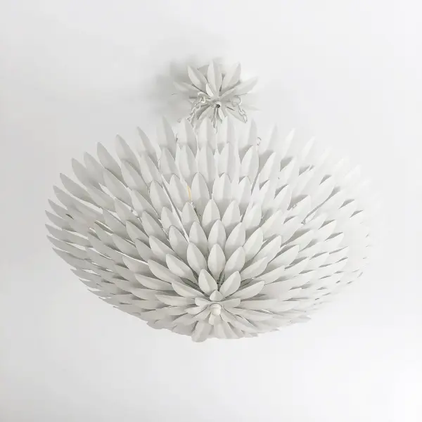Broche 24.5" Semi Flush Mount in Matte White - Image 11