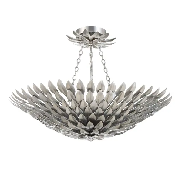 Broche 24.5" Semi Flush Mount in Matte White - Image 14