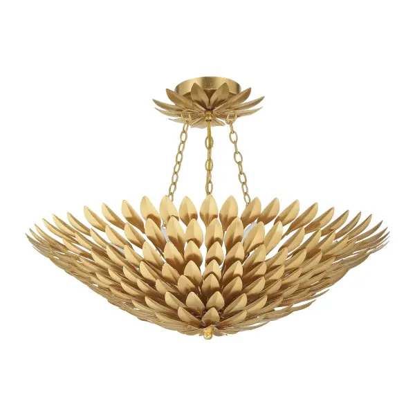 Broche 24.5" Semi Flush Mount in Matte White - Image 3