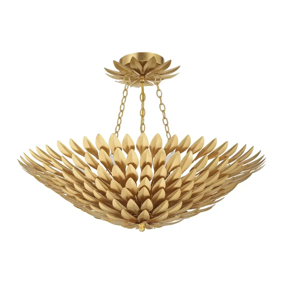 Broche 24.5" Semi Flush Mount in Matte White - Image 3