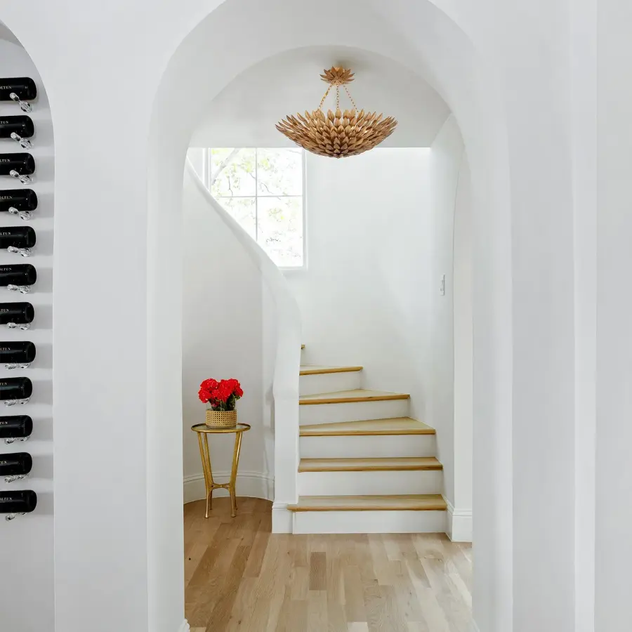 Broche 24.5" Semi Flush Mount in Matte White - Image 5