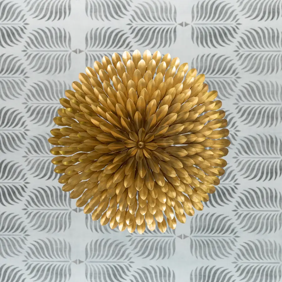 Broche 24.5" Semi Flush Mount in Matte White - Image 6