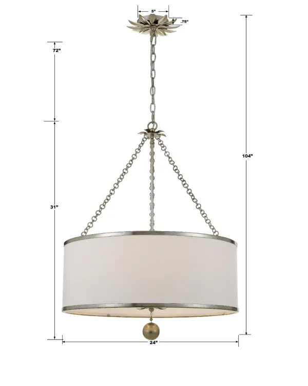 Broche 24" Chandelier in Antique Gold - Image 11