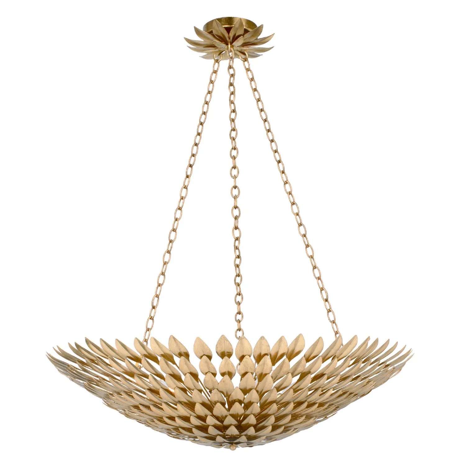 Broche 30" Chandelier in Antique Gold
