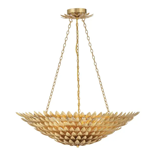 Broche 30" Chandelier in Antique Gold - Image 4