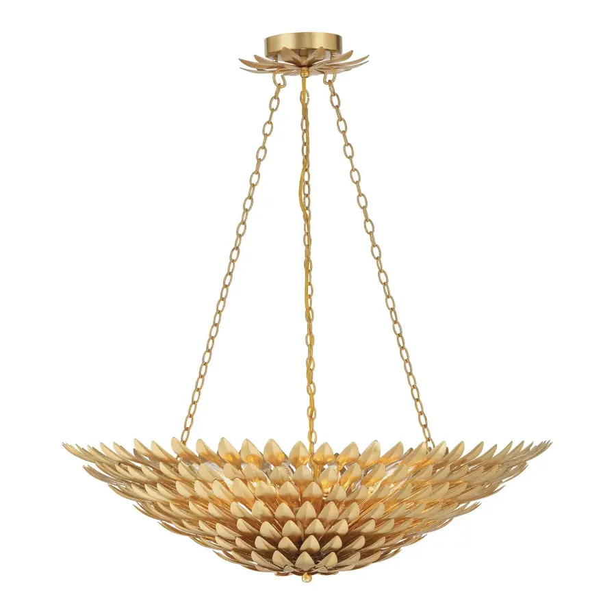 Broche 30" Chandelier in Antique Gold - Image 4