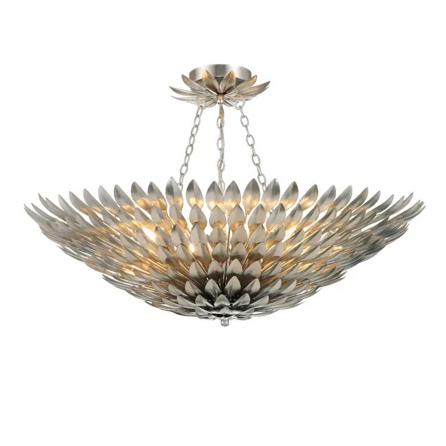 Broche 30" Semi Flush Mount in Matte White - Image 15