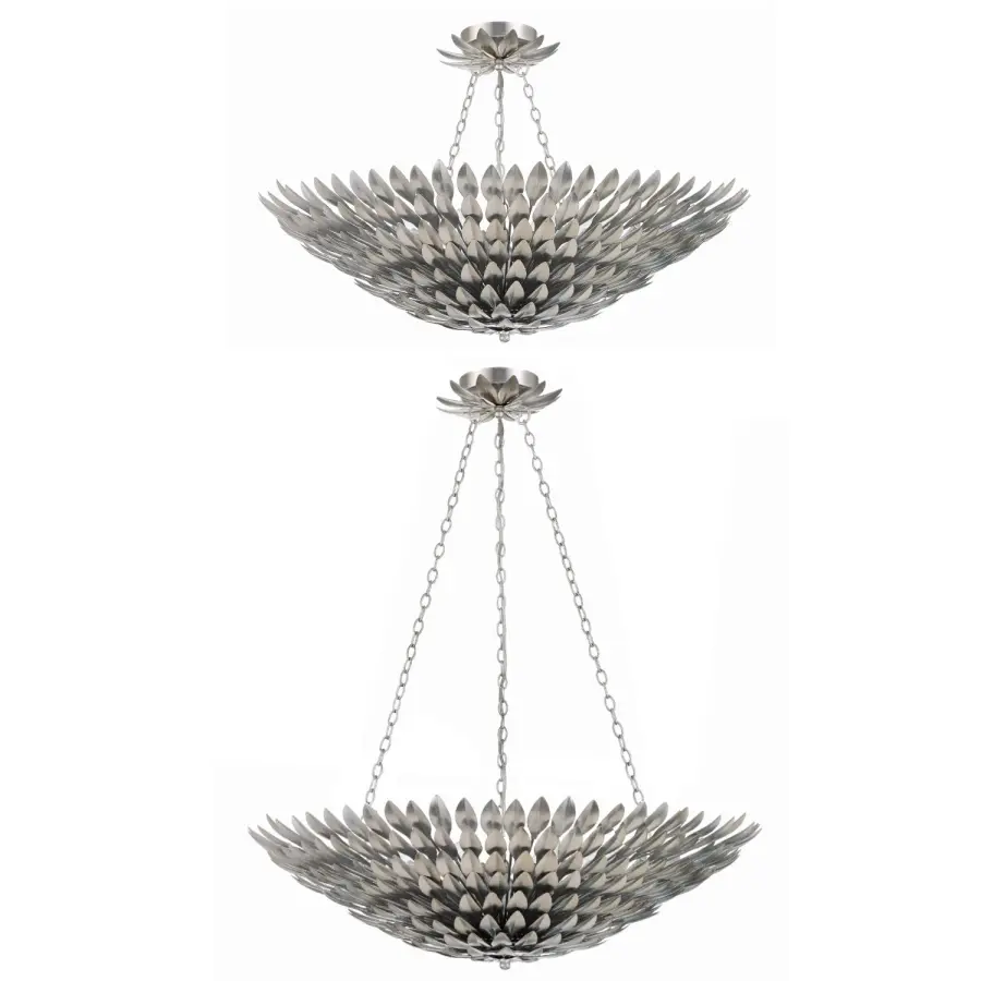 Broche 30" Semi Flush Mount in Matte White - Image 16