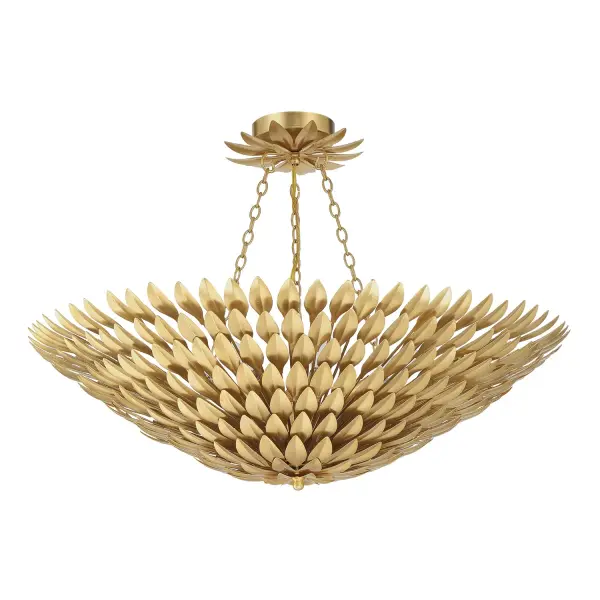 Broche 30" Semi Flush Mount in Matte White - Image 3