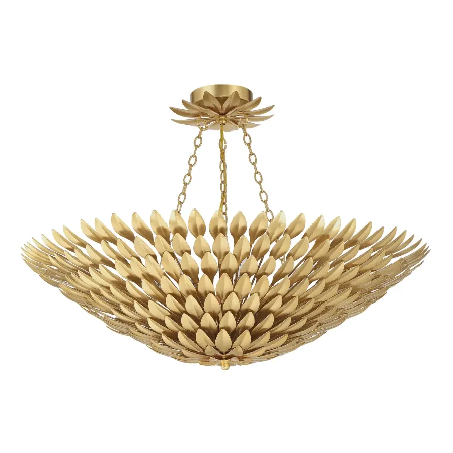 Broche 30" Semi Flush Mount in Matte White - Image 3