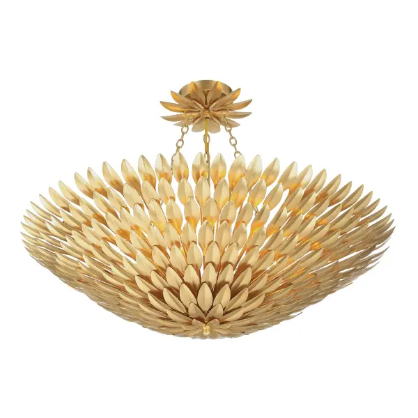 Broche 30" Semi Flush Mount in Matte White - Image 5