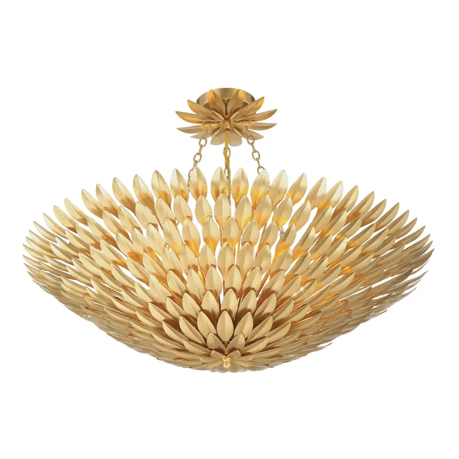 Broche 30" Semi Flush Mount in Matte White - Image 5