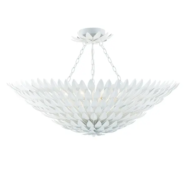 Broche 30" Semi Flush Mount in Matte White - Image 9
