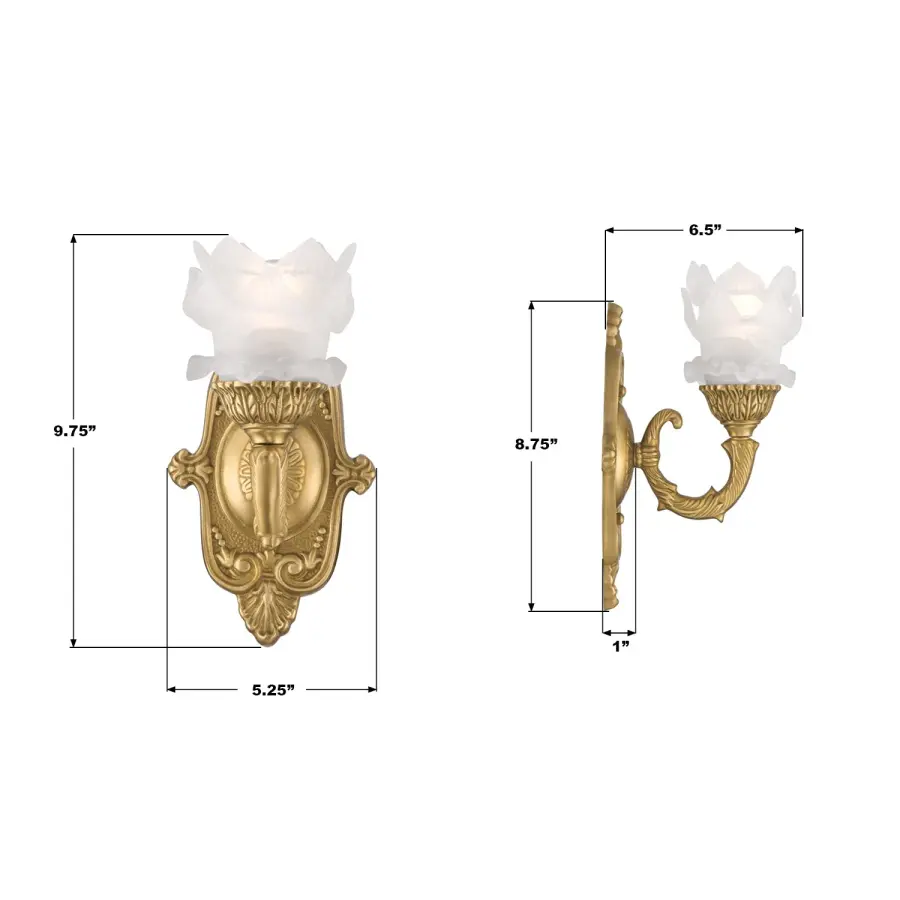 Mayfield 5.25" Aged Brass Sconce - Image 7